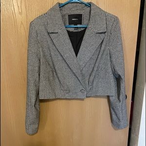 NWOT Forever 21 0X Checkered Short Blazer